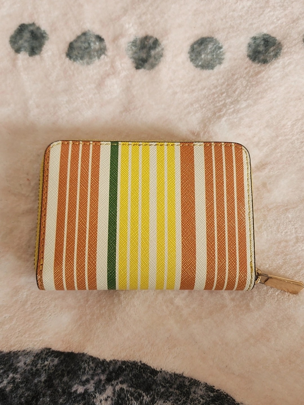 Tory Burch Striped Emerson Zip-Around Card Case Wallet - Picture 2 of 3
